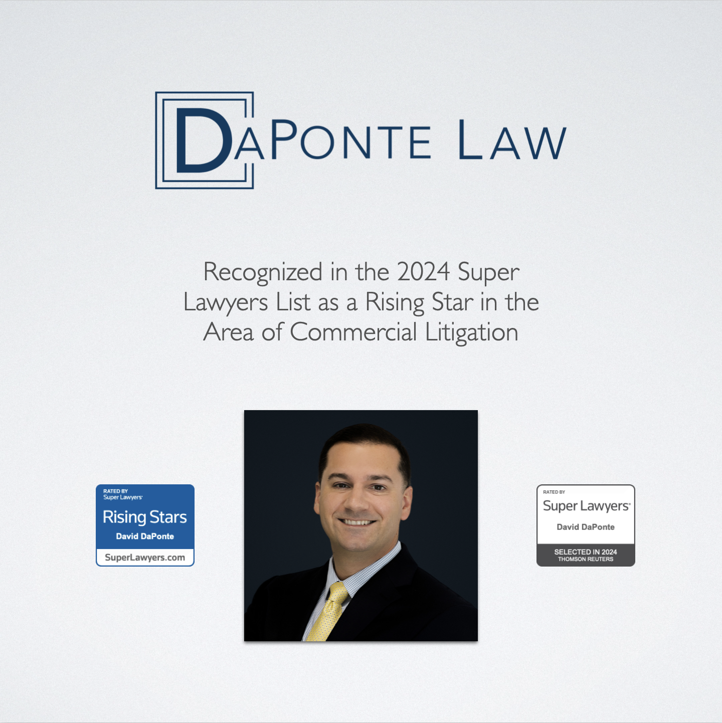 David DaPonte Recognized in 2024 Super Lawyers List