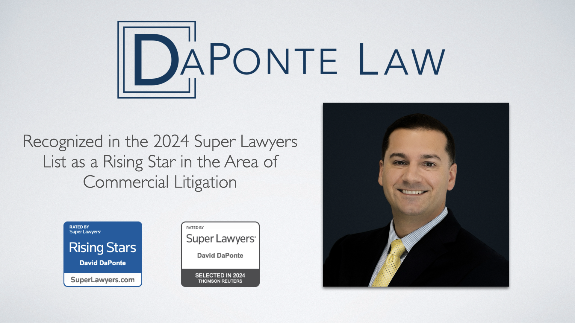 David DaPonte Recognized in 2024 Super Lawyers List